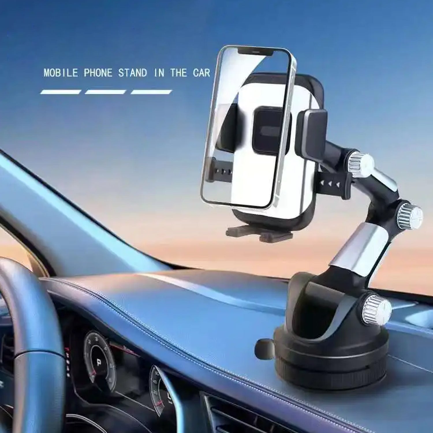Adjustable Long-Arm Suction Cup Car Phone Holder