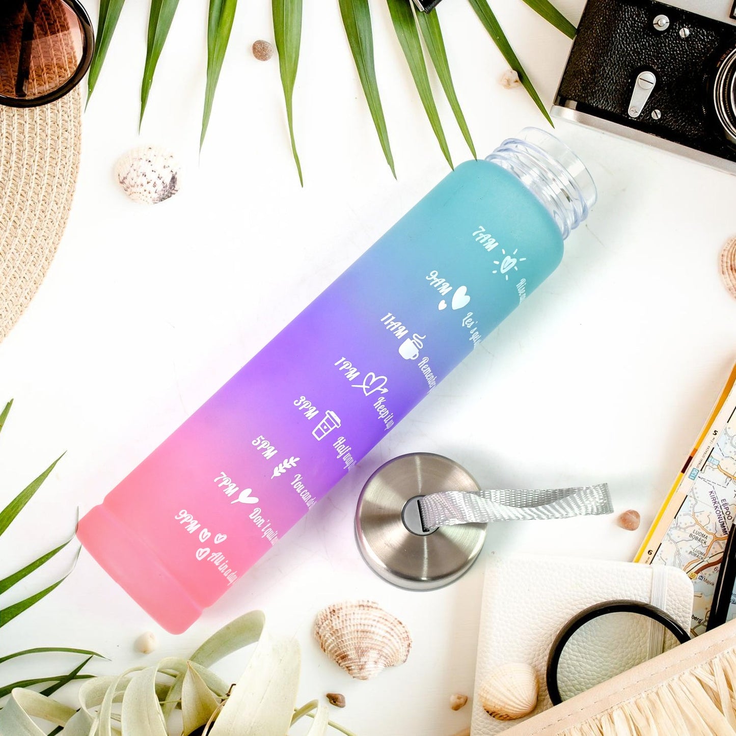 Plastic Motivational Water Bottle