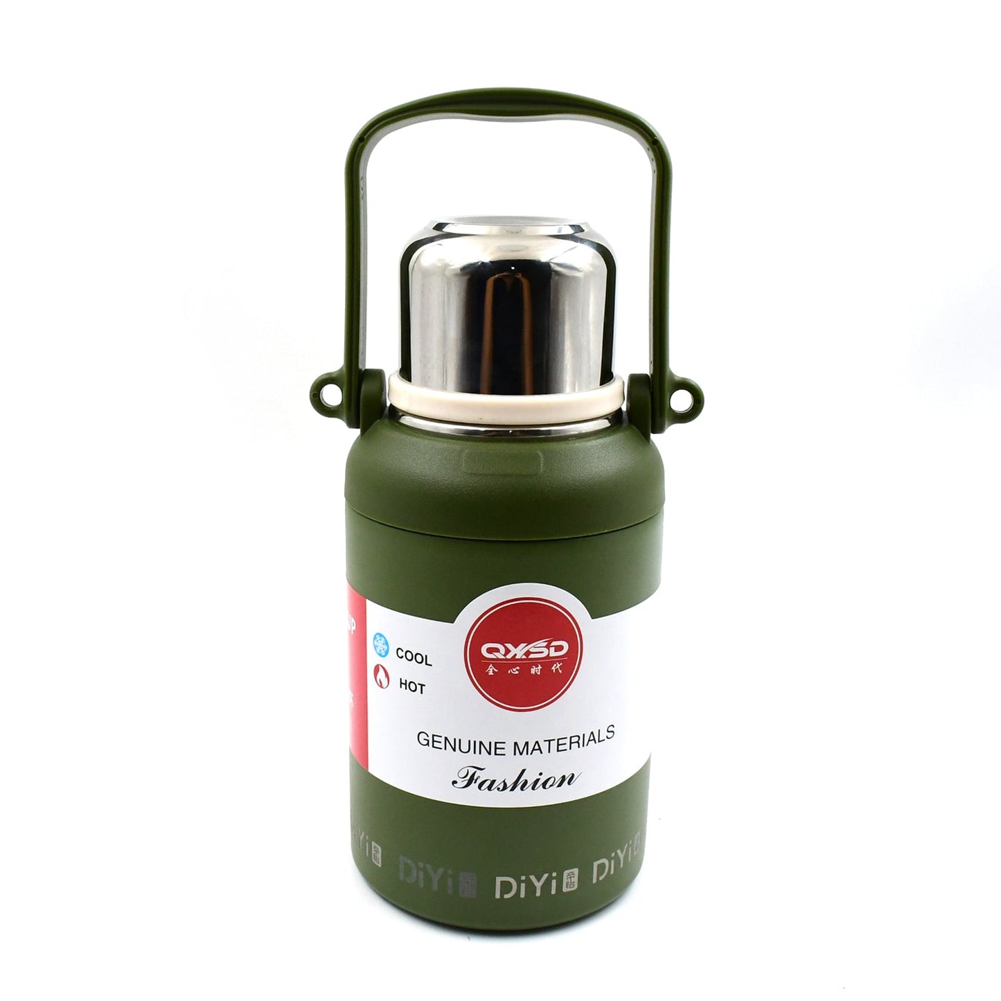 Stainless Steel Vacuum Insulated Water Bottle – 900ML, Leak-Proof, Wide Mouth with Hanging Strap (Mix Color)