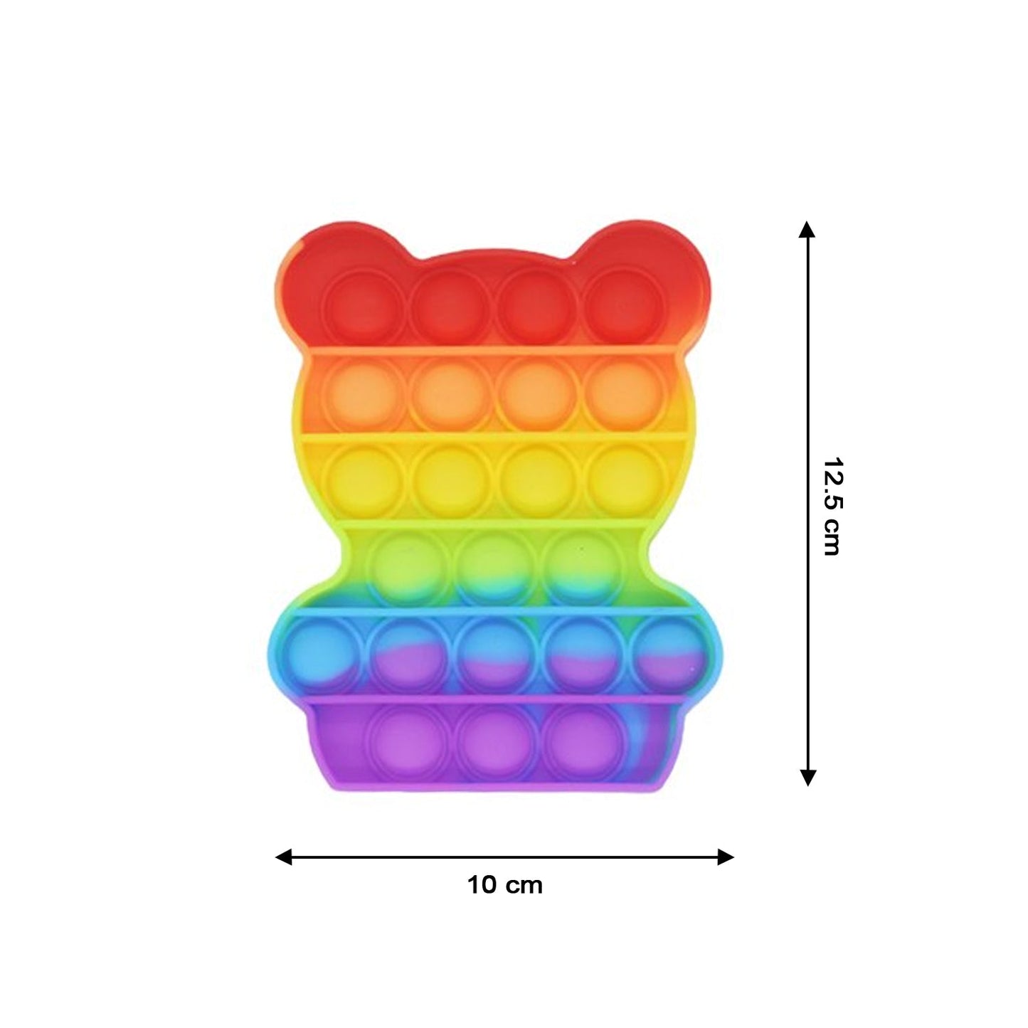 Bear It toy in rainbow colors