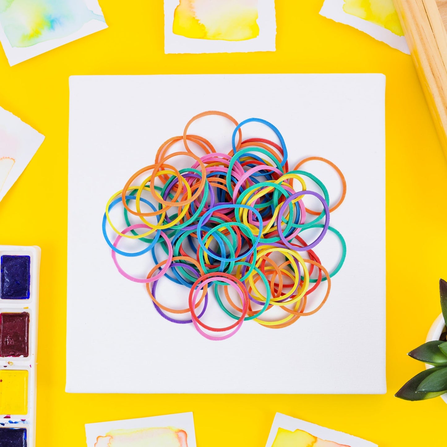 2-Inch Unbreakable Nylon Rubber Bands – Reusable Multicolor for Office, Home & School (50GM)