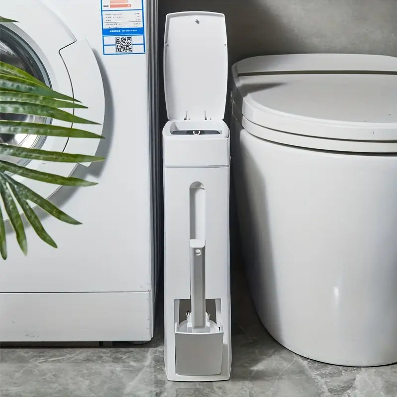 Space-Saving Wall-Mounted Trash Can With Odor-Sealing Lid,