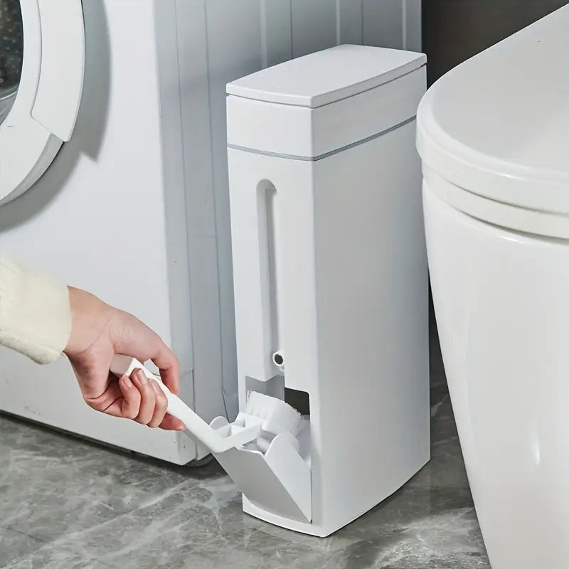 Space-Saving Wall-Mounted Trash Can With Odor-Sealing Lid,
