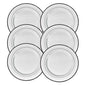 Round Plastic Dinner Plates Wedding Birthday Party Tableware Supplies (6 Pcs Set)