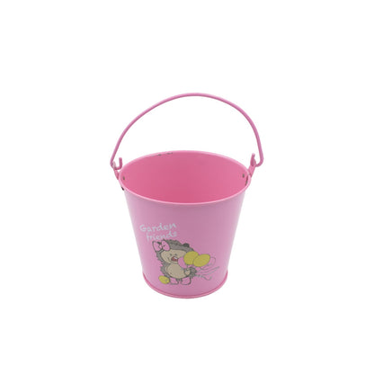 Small Metal Bucket for Plants & Decor (1 Pc, With Handle)