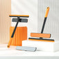 Multi-color 3-in-1 cleaning brush for windows, mirrors, and floors with rotatable design.
