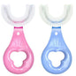 U-shaped toothbrush designed for kids, featuring a colorful and ergonomic handle.