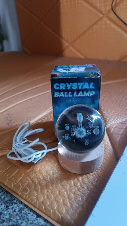 3D Crystal Ball lamps With Base (1 Pc / Mix Design)